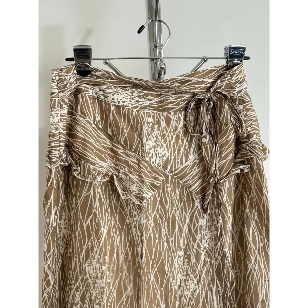 Anna Sui Anthropologie Maxi Skirt Brown Boho Prairie Fairycore Cottagecore 10